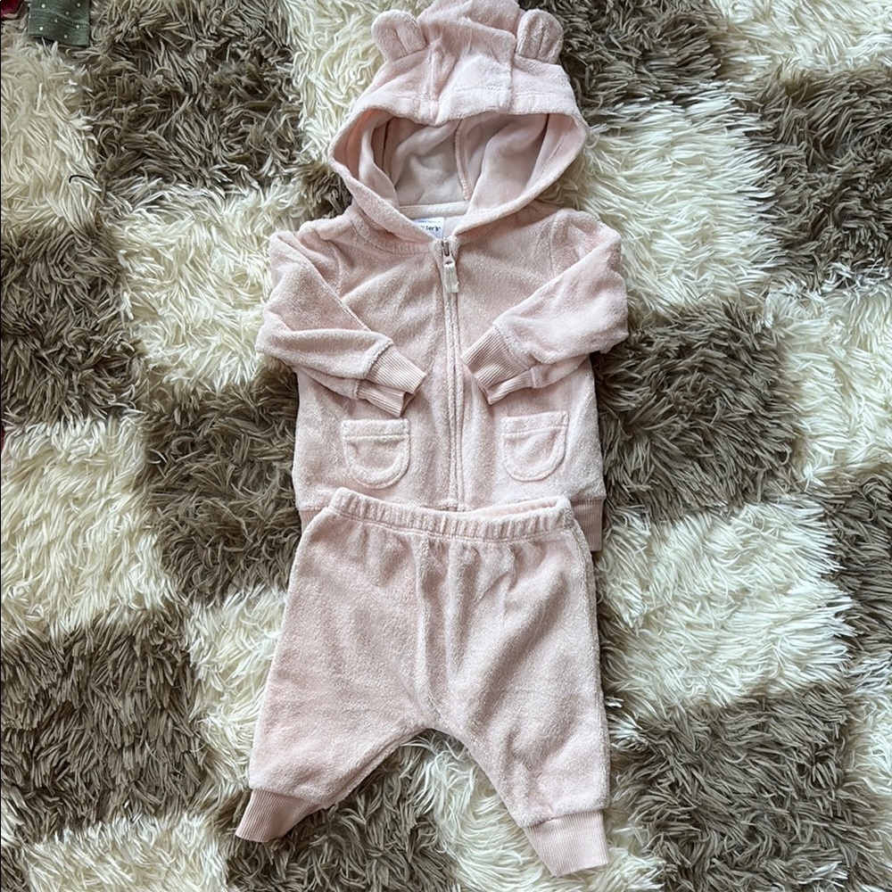 Carter’s Pink Baby Hoodie and Pants Set